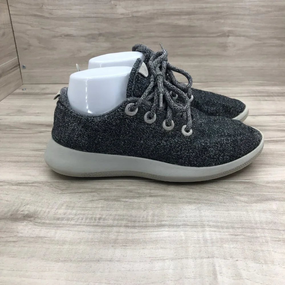 Allbirds Sneakers Womens 7 Gray Merino Wool Runners Lace Up Shoes